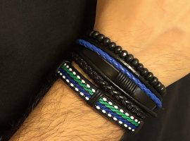 خرید دستبند پسرانه چرم ارزان